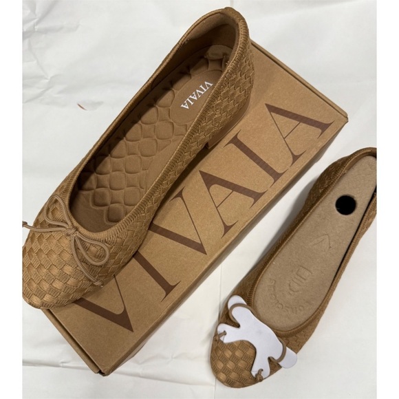 VIVAIA Ballet Flats Block Heel Comfortable Slip On Shoes Neutral EU/40 US/9 - Picture 4 of 7